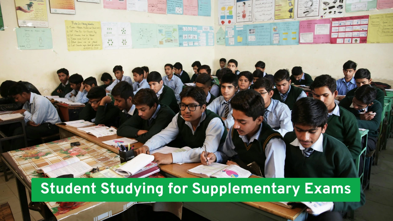 Student Studying for Supplementary Exams