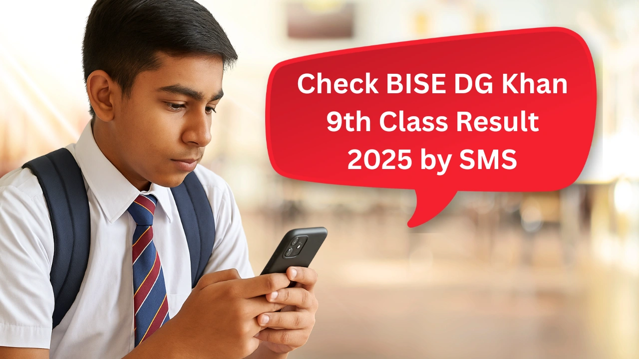 Check BISE DG Khan 9th Class Result 2025 by SMS